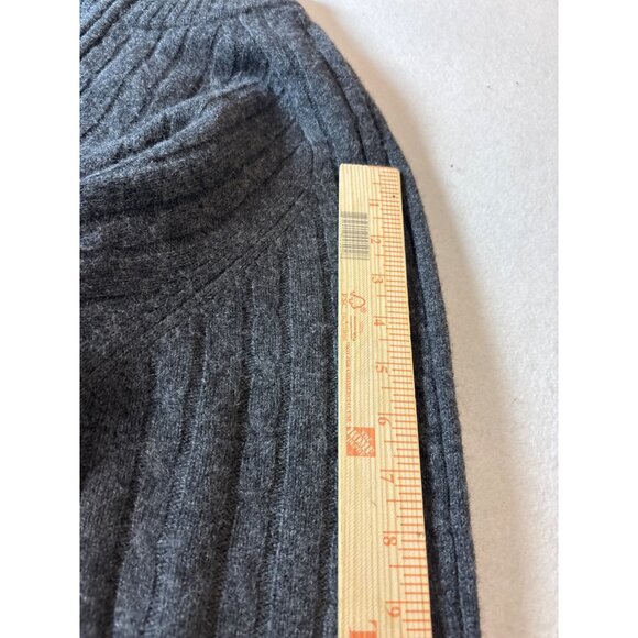 Davis & Squire L 100% Lambswool Mens Gray Cable Knit Pullover Sweater - Picture 11 of 14